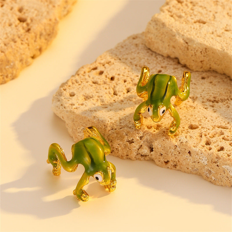 New European And American-style Frog Earrings For Women