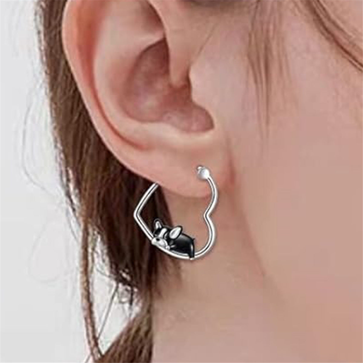 Creative Heart-shaped Hollow-out Earrings