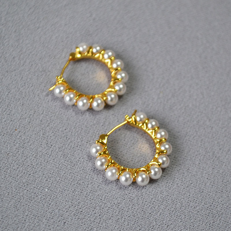 French-style Elegant Versatile And Sophisticated Gold-plated Earrings