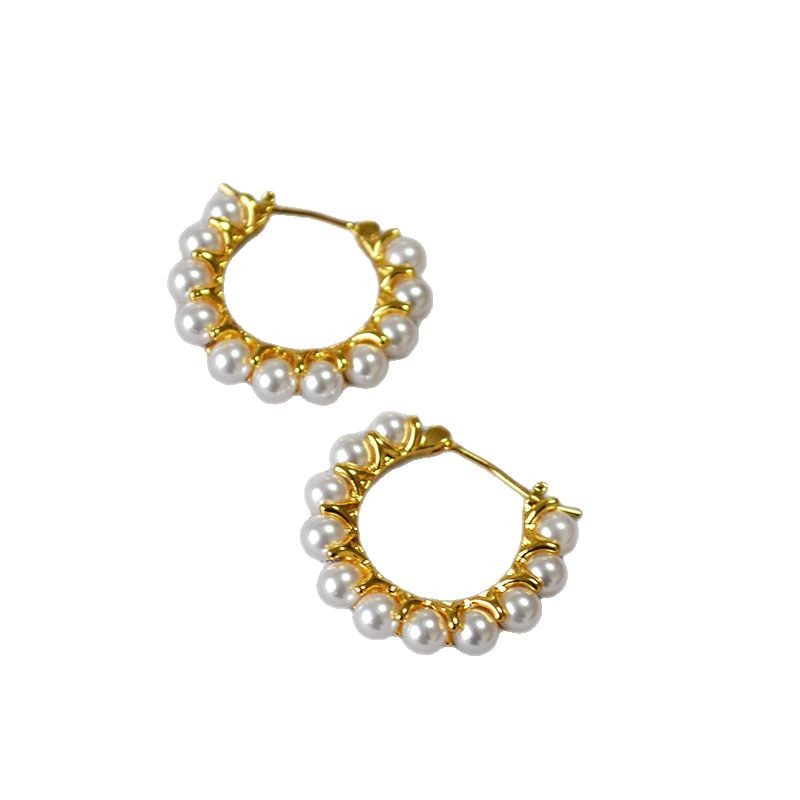 French-style Elegant Versatile And Sophisticated Gold-plated Earrings